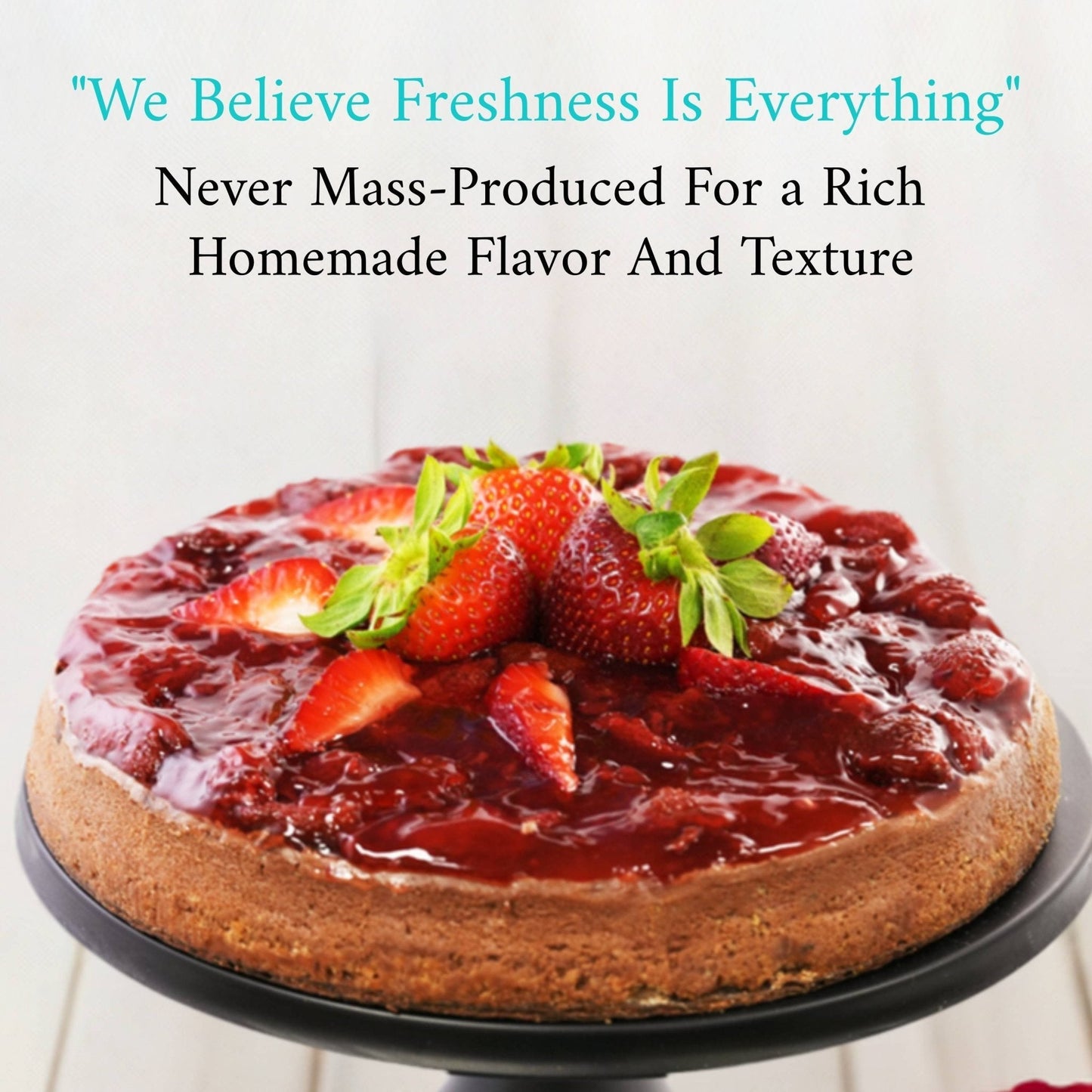 Andy Anand Chocolate Strawberry Cheesecake 9" with Real Chocolate Truffles: Cheese Cake Delivered  Home Made  (2.8 lbs)