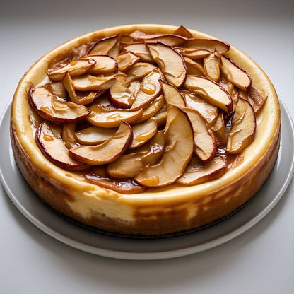 Andy Anand Apple Cheesecake 9" - Made in Traditional Way - Freshly Baked With Love Homemade Style, Cheesecake Near Me Bakery (2.6 lbs)
