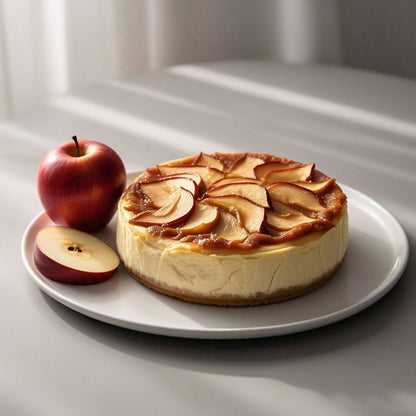 Andy Anand Apple Cheesecake, 9-Inch, 2.6 lb – Hand-Baked NY-Style, Real California Cream Cheese, No Preservatives, Birthday & Holiday Gift