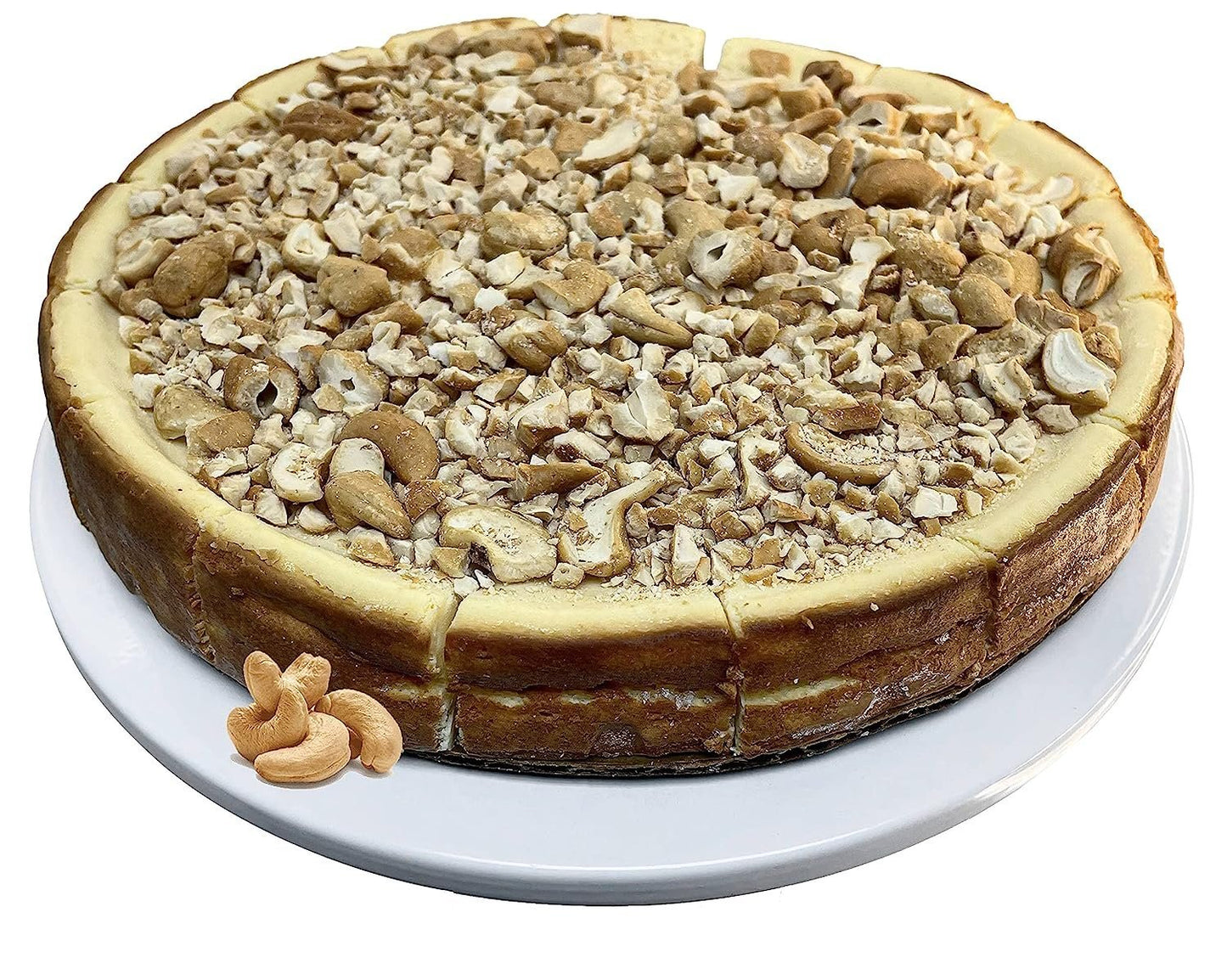 Andy Anand Sugar Free Gluten Free  Caramel Cashew Cheesecake 9"- Delicious-Decadent Guilt-Free Treat" Best Cheese Cake Near Me For Celebrations & Delicious Diabetic Dessert (2.6 lbs)