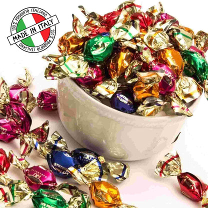Andy Anand Chocolatier Sugar Free Hard Candy - Made in Italy Fruit Flavored Gluten Free Hard Candy Individually Wrapped Stevia Sweetened Candy Keto & Diabetic friendly Assorted Candy (85 Pcs, 7 Oz)