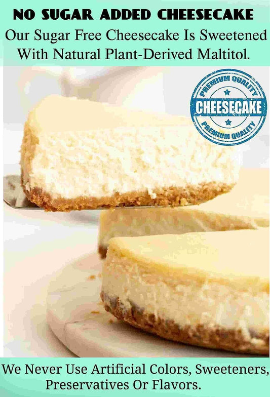 Andy Anand Delicious Sugar Free & Gluten-Free New York Cheesecake 9" - Rich Creamy Best Gourmet New York Cheese cake Near Me For Celebrations & Dessert Lovers (2 lbs)