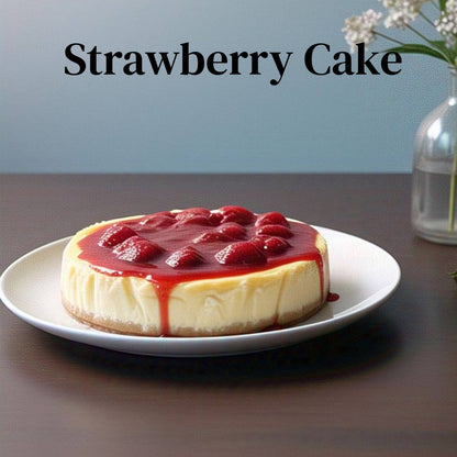 Andy Anand Traditional Strawberry Cake, 9-Inch, 2 lb – Freshly Baked, Real Strawberries, No Preservatives, Birthday & Celebration Gift Box