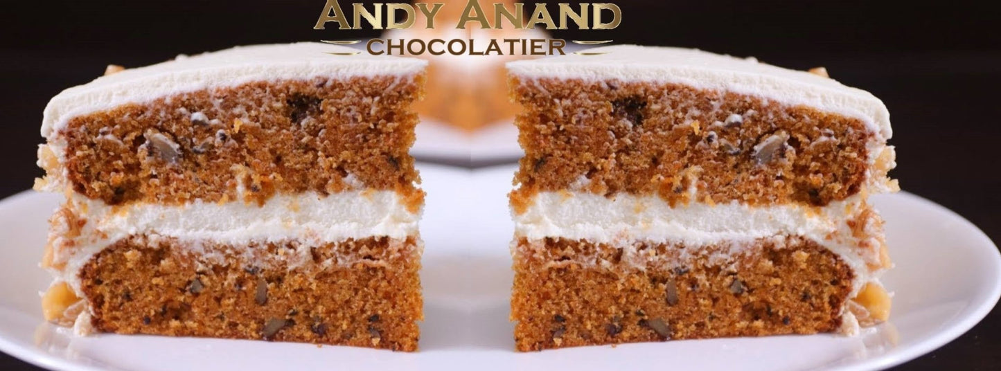 Andy Anand Deliciously Indulgent Sugar Free Carrot Cake - Amazing Freshly Baked,  Delight in Every Bite, Delicious, Decadent (3.2 lbs)