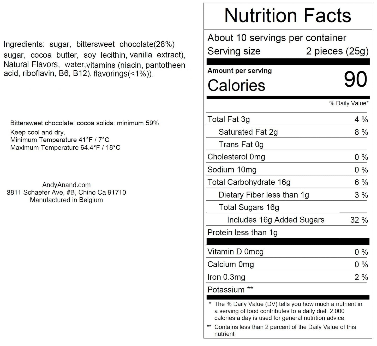 Andy Anand Non Alcoholic Vegan Chocolate – Vegan Dark Chocolates, 18 Pieces, Six Unique Flavors, Crafted with 60% Cocoa Butter