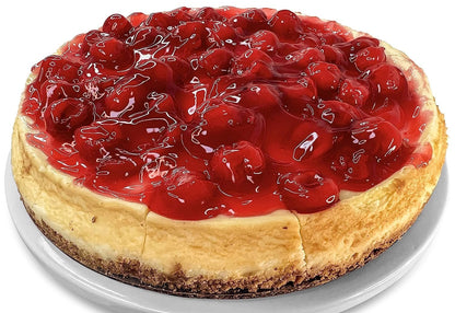 Andy Anand Freshly Baked Traditional Cherry Cheesecake 9" - Masterfully Crafted, Indulge in Delicious Classic Cheesecake - Creamy Delight! (3.4 lbs)