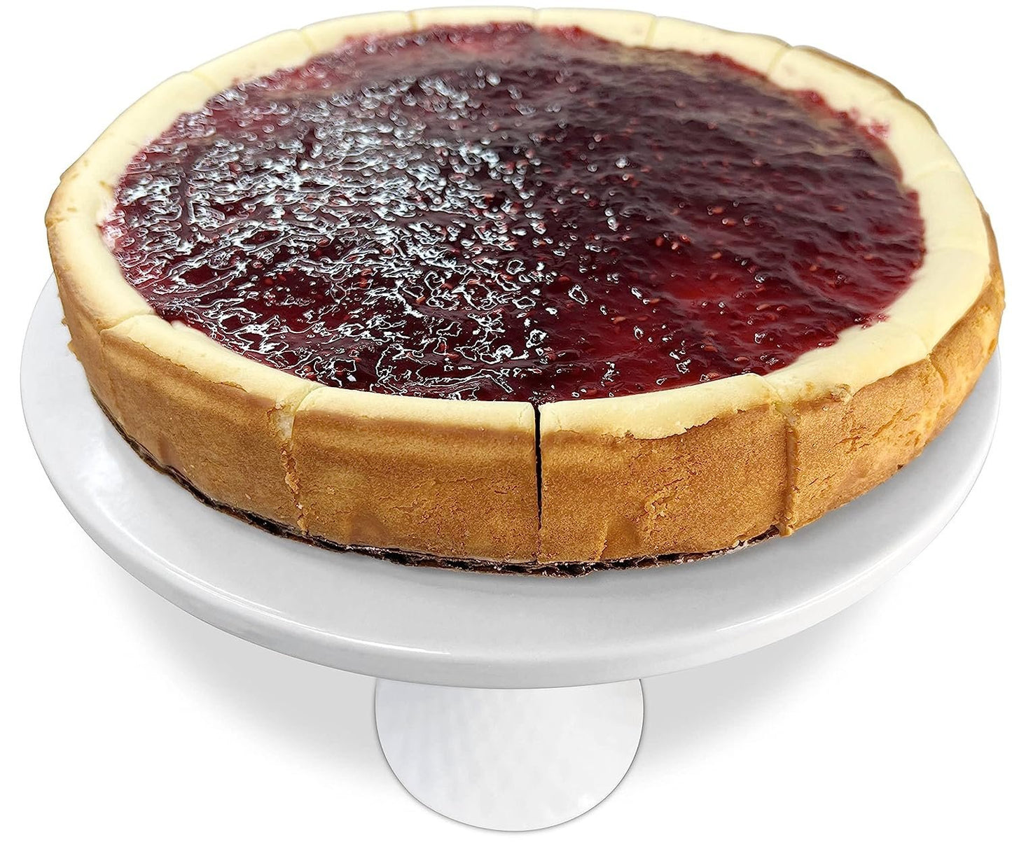 Andy Anand Freshly Baked Raspberry Cheesecake 9" - Cheesecake Delivery - Freshly Baked and Delivered to Your Doorstep From Near Bakery (2 lbs)