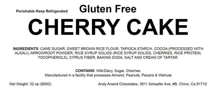 Andy Anand Gluten Free Cherry Cake 9" - Amazing-Delicious-Decadent Indulge in Freshly Baked Cakes From Bakery (2.9 lbs)