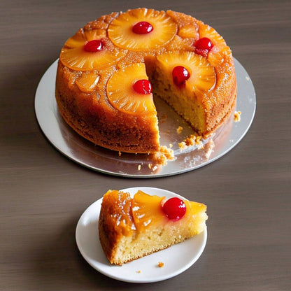 Andy Anand Traditional Pineapple Upside Down Cake 10" - Freshly Baked Homemade Style Cakes For Sale, Delight in Every Bite (2.6 lbs)