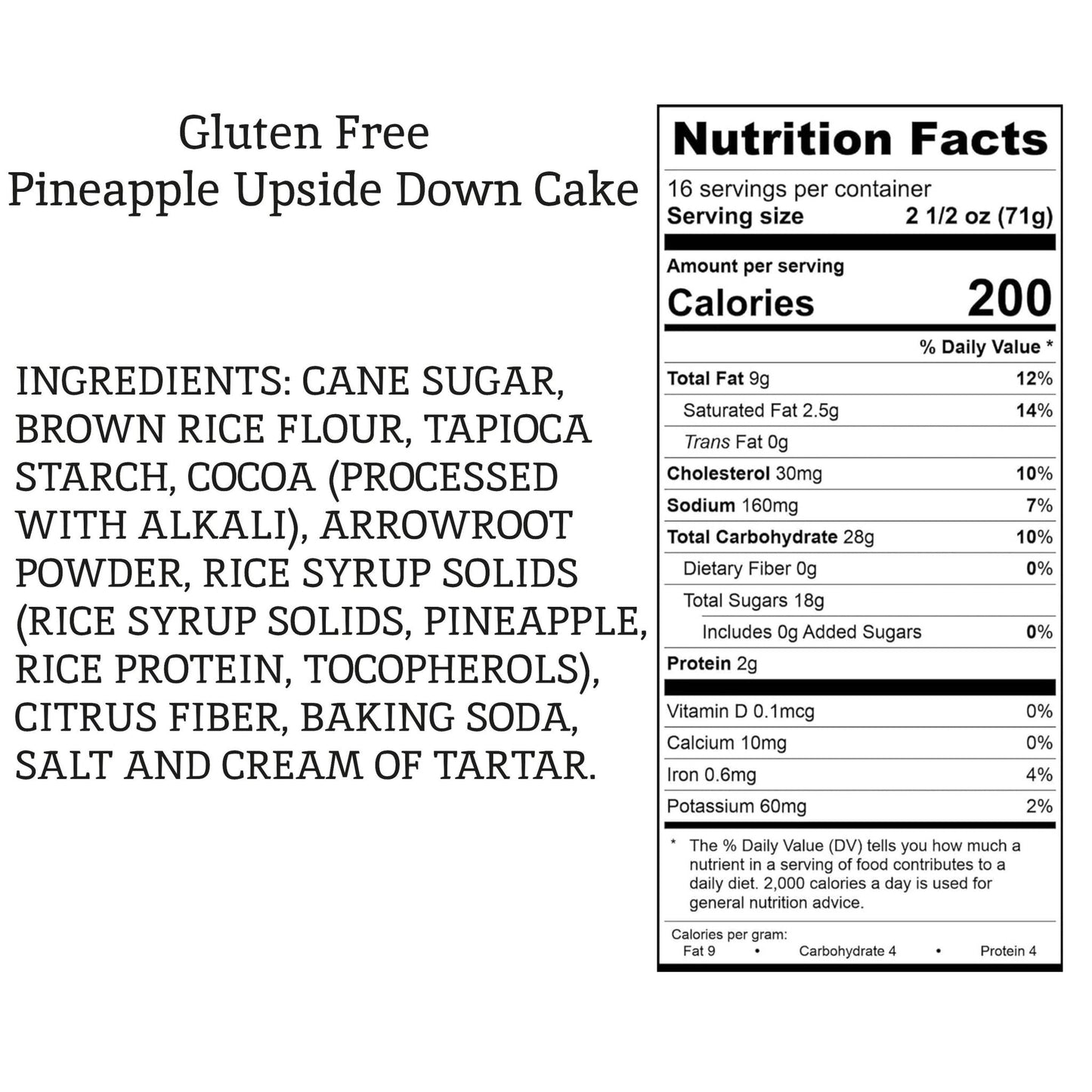 Andy Anand Gluten Free Pineapple Upside-Down Cake, Amazing classic Cakes Always Made with Fresh Ingredients and Love- 2.4 lbs