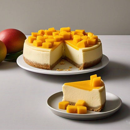 Andy Anand Delicious Mango Cake 9" - Hand Crafted Birthday Cakes For Delivery - Bursting with Flavor and Irresistible Taste - 2.6 lbs