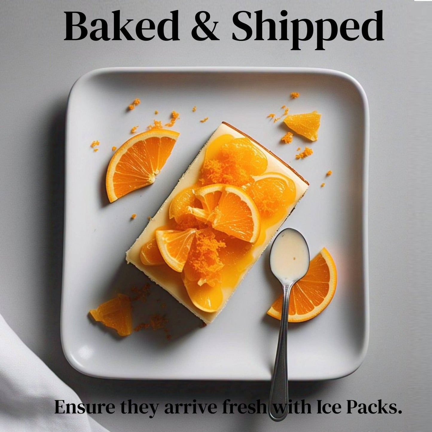 Andy Anand Orange Cheesecake with bits of Orange, 9" Made in Traditional Way, Amazing Bakeries with Freshly Baked Cheesecake Delivery - 2 lbs