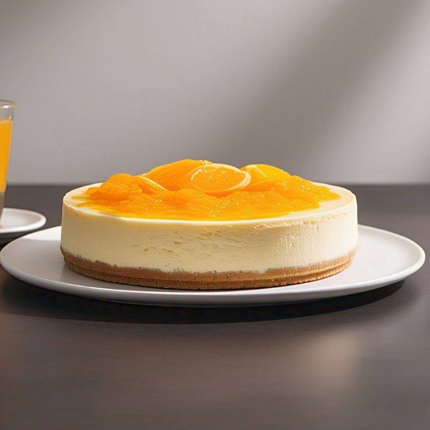 Andy Anand Orange Cheesecake with bits of Orange, 9" Made in Traditional Way, Amazing Bakeries with Freshly Baked Cheesecake Delivery - 2 lbs