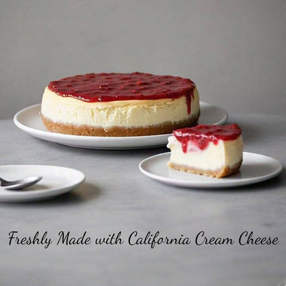 Andy Anand Sugar Free Gluten Free Strawberry Cheesecake 9" - No Preservatives or Chemicals, Creamily Topped, Best Cheesecake Near Me For Celebrations & Dessert Lovers (3.4 lbs)