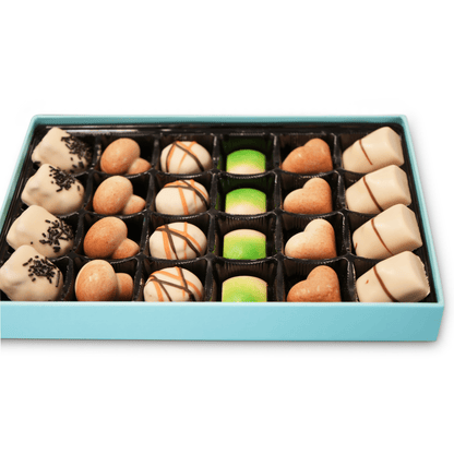 Andy Anand 24 Pc Premium Belgian White Chocolate Truffles – Gourmet Ganache Filled Luxury Gift Box, Crafted with 60% Chocolate (Cocoa Butter)