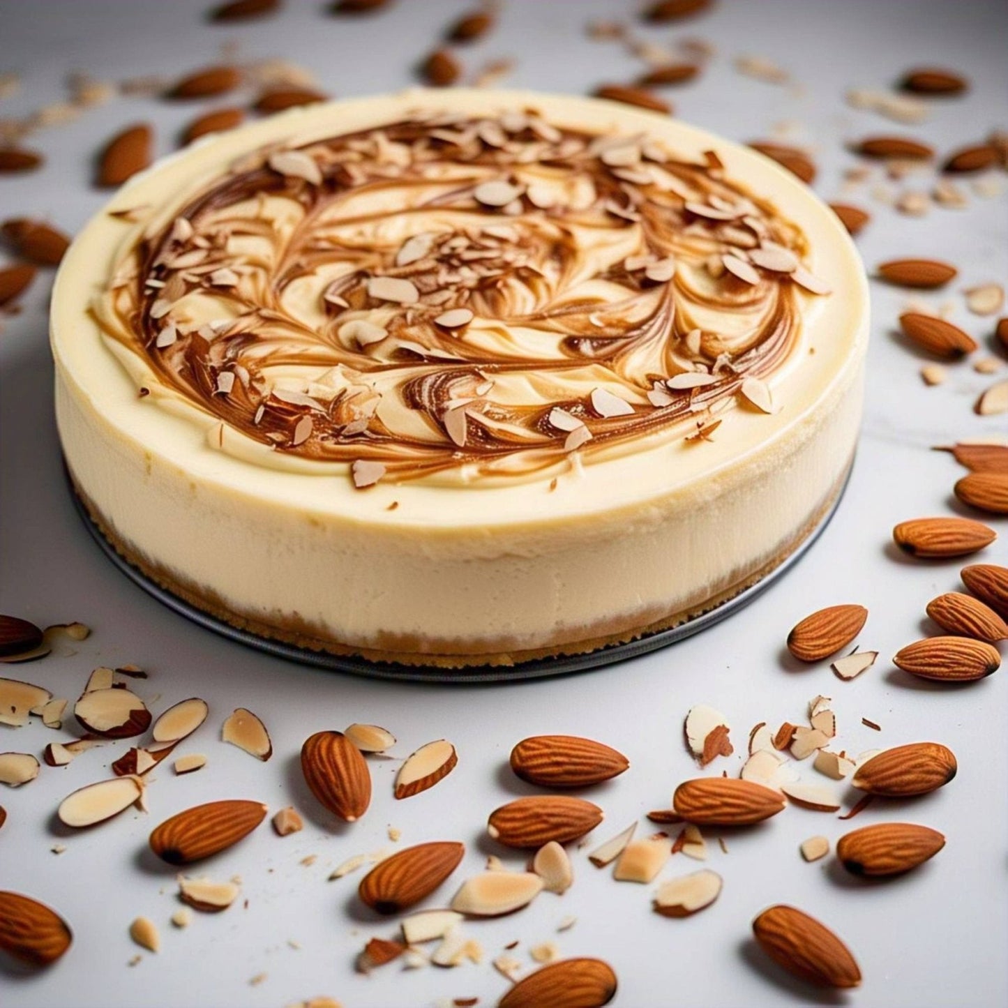 Andy Anand Indulgent Sugar Free Almond Cheesecake - Delicious-Amazing Freshly Baked, Best Cheesecake Near Me For Birthday, Anniversary Celebrations & Dessert Lovers (2.6 lbs)