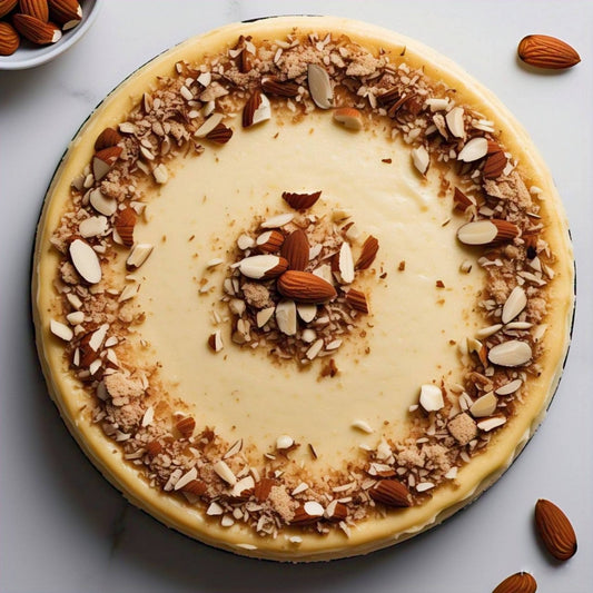 Andy Anand Indulgent Sugar Free Almond Cheesecake - Delicious-Amazing Freshly Baked, Best Cheesecake Near Me For Birthday, Anniversary Celebrations & Dessert Lovers (2.6 lbs)