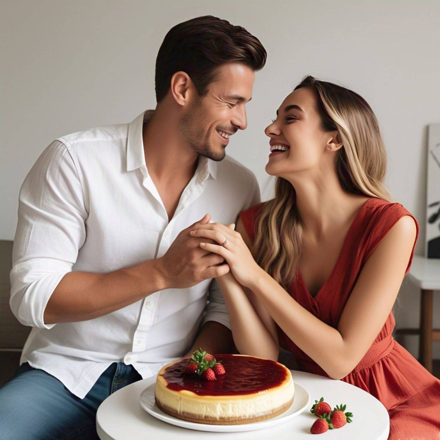 Andy Anand Indulgent Sugar Free Strawberry Cake 9" - Creamy Blissful Cake Amazing No Sugar Added Cakes From Bakery (2 lbs)