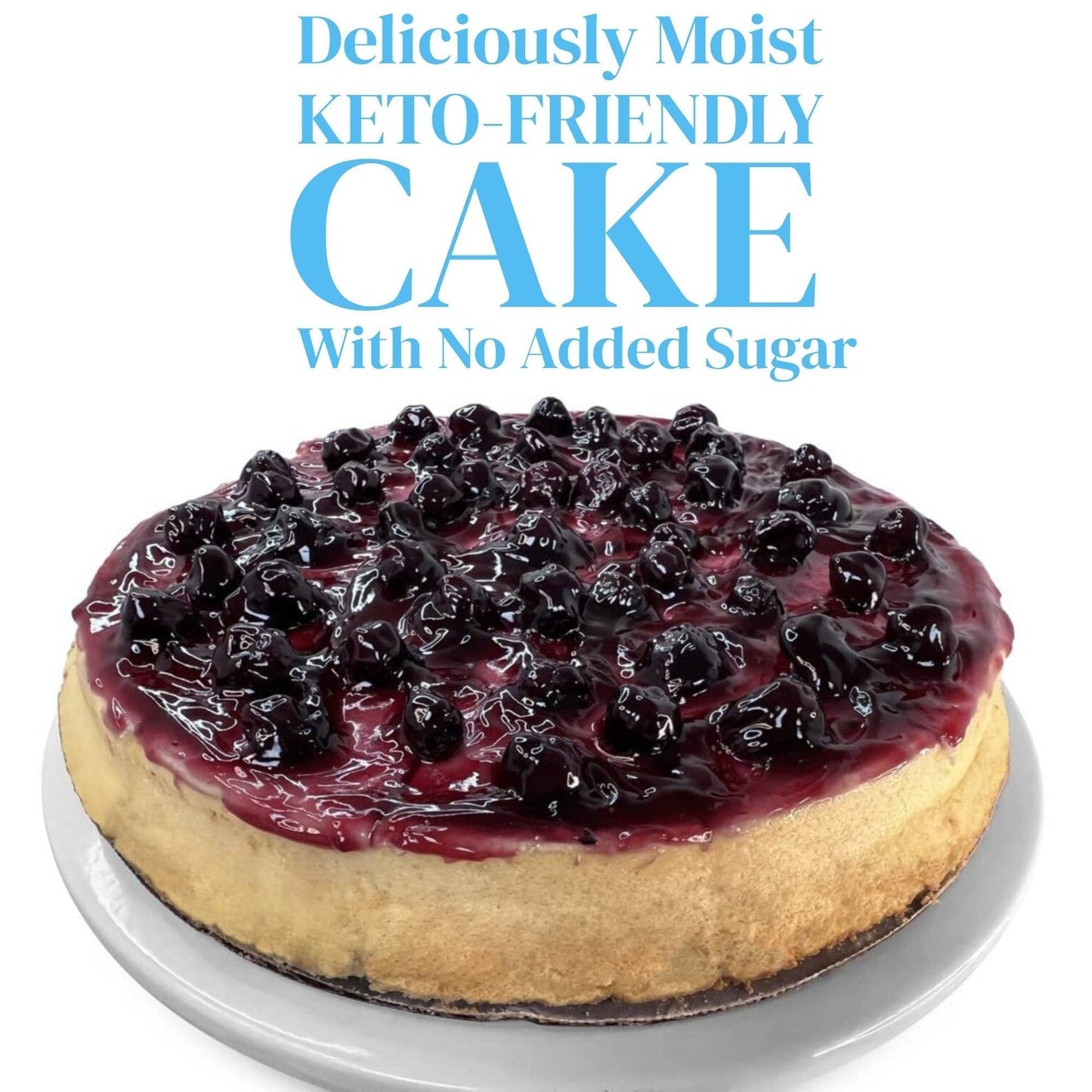 Andy Anand Keto Fresh Baked Sugar Free Blueberry Cake 9" - Amazing-Decadent Hand Made Cake (2 lbs)