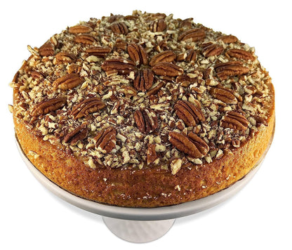 Andy Anand Gourmet Sugar Free Gluten Free Caramel Pecan Cake 9" - Keto Friendly Sugar Free Bakeries Handcrafted Diabetic Cake 2.8 lbs