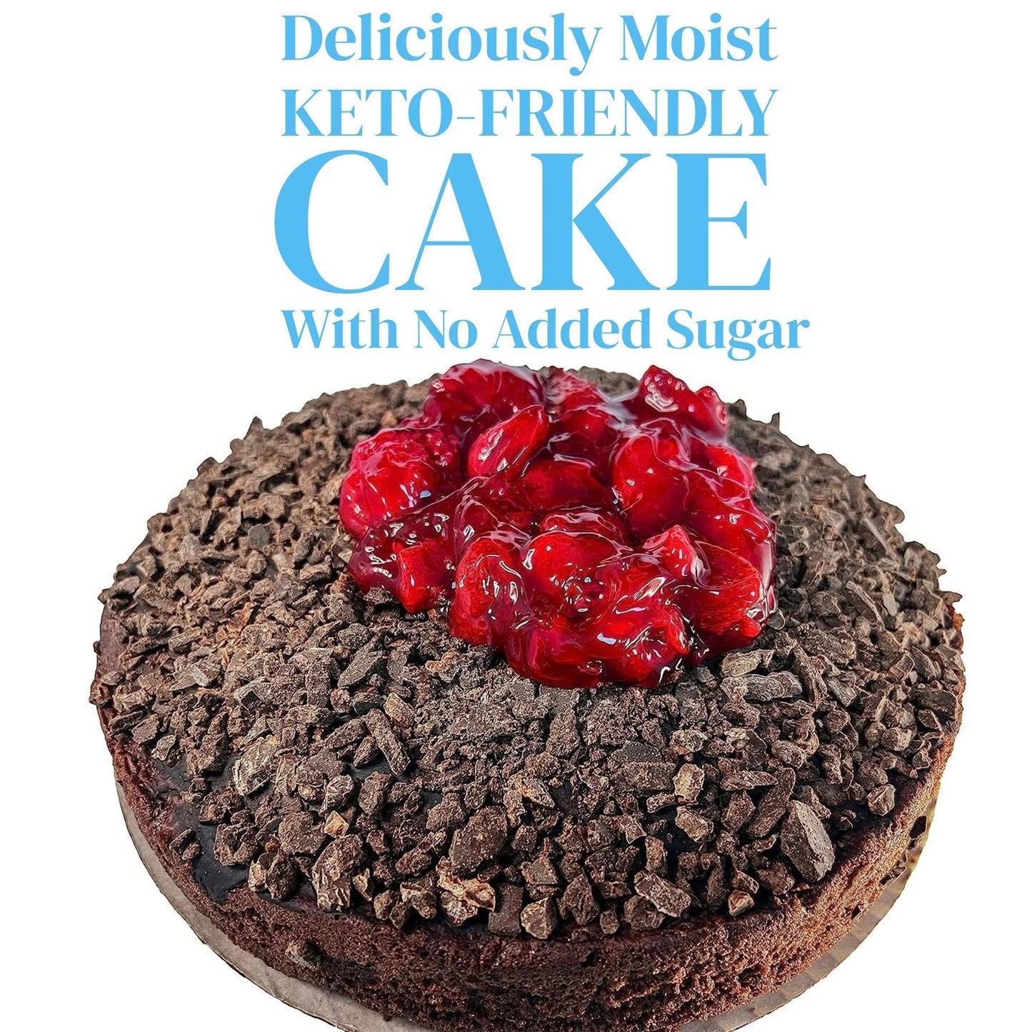 Andy Anand Keto Sugar Free Chocolate Strawberry Cake  9" - No Added Sugar For Diabetic Fresh Baked Gourmet Cake - Perfect for keto dessert lovers (2 lbs)
