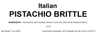 Andy Anand Pistachios Brittle - Indulgence in Every Bite, Healthy Pistachio Brittle Made in Italy 7 Oz