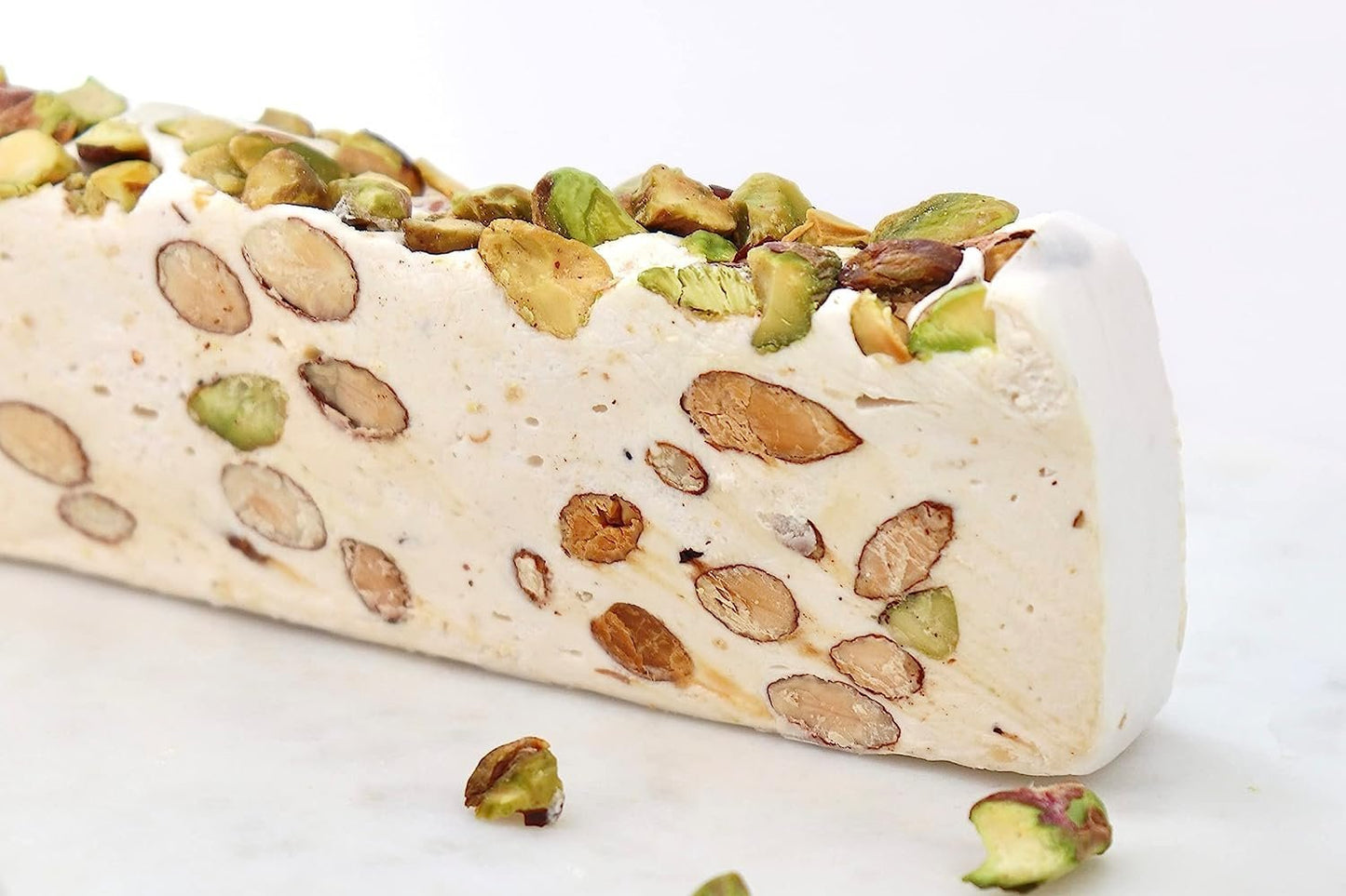 Andy Anand Roasted Pistachio Nougat Turron - Homemade Style brittle soft nougat Turron - A Delicious and Healthy Treat, Amazing-Delicious-Decadent 7 Oz