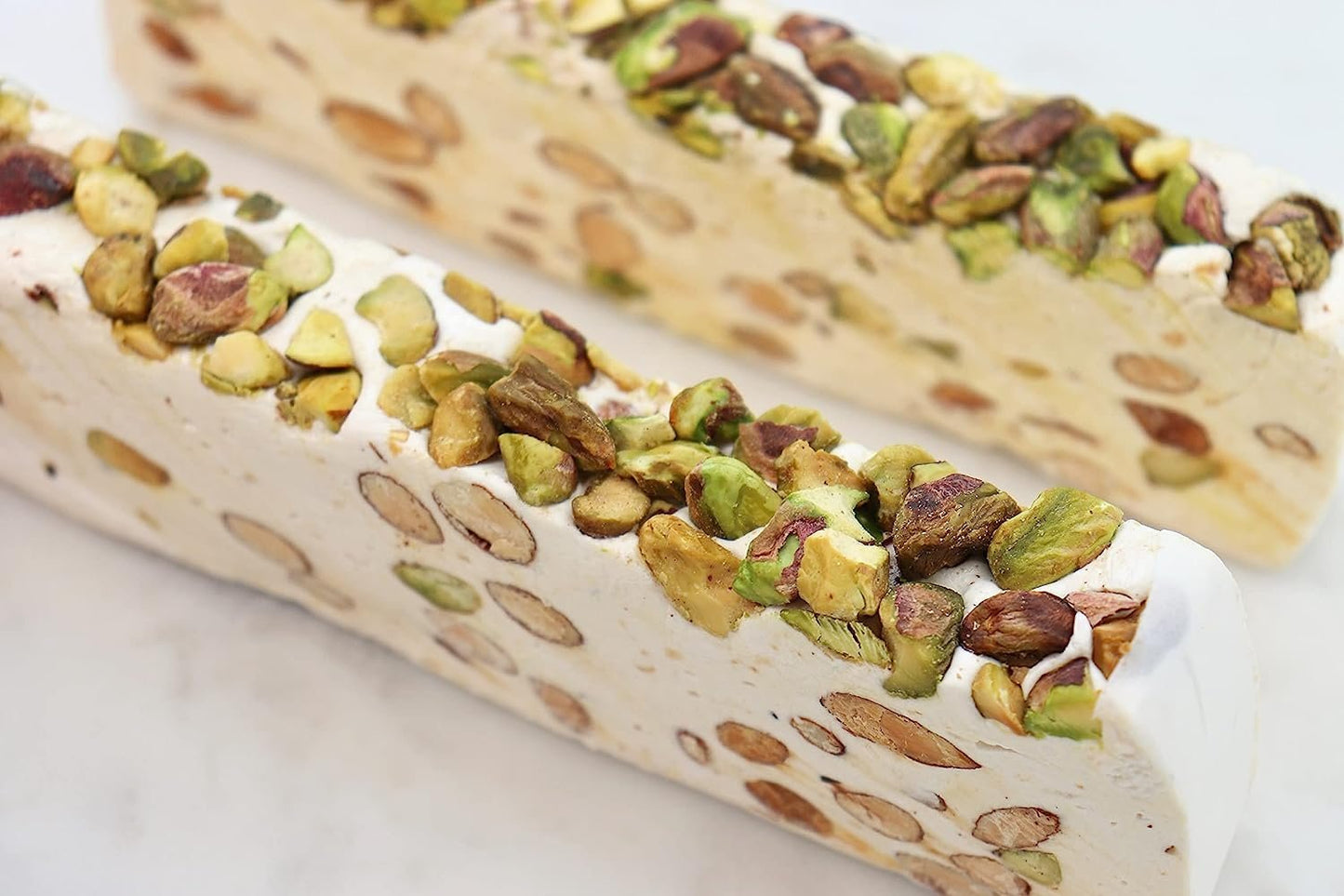 Andy Anand Roasted Pistachio Nougat Turron - Homemade Style brittle soft nougat Turron - A Delicious and Healthy Treat, Amazing-Delicious-Decadent 7 Oz