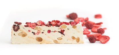Andy Anand Gluten Free Strawberry Nougat - Soft Brittle, Turron from Spain - Irresistible Taste, Traditional European Turron – 7 Oz
