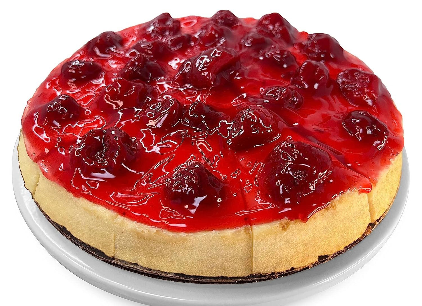 Andy Anand Strawberry Swirl Cheesecake 9" - Decadent Dessert No Bake Required Homemade Cheese Cakes Gift (3.4 lb)