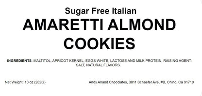 Andy Anand Sugar-Free Italian Amaretti Cookies, 20 pc, 4 Flavors – Gluten-Free, Diabetic-Friendly, Authentic Recipe, Birthday & Holiday Gift