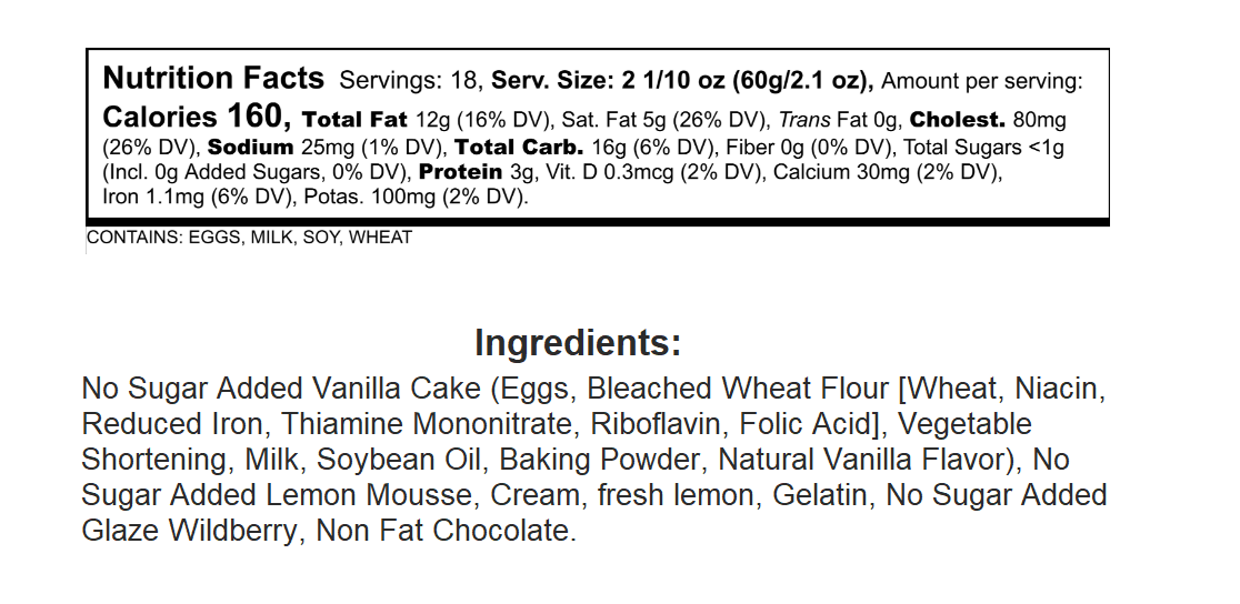 Andy Anand Sugar Free Chocolate Wildberry Mousse Cake (3 lbs) - Enjoy the amazing taste of a classic Chocolate Mousse cake without the sugar! Perfect for guilt-free celebrations