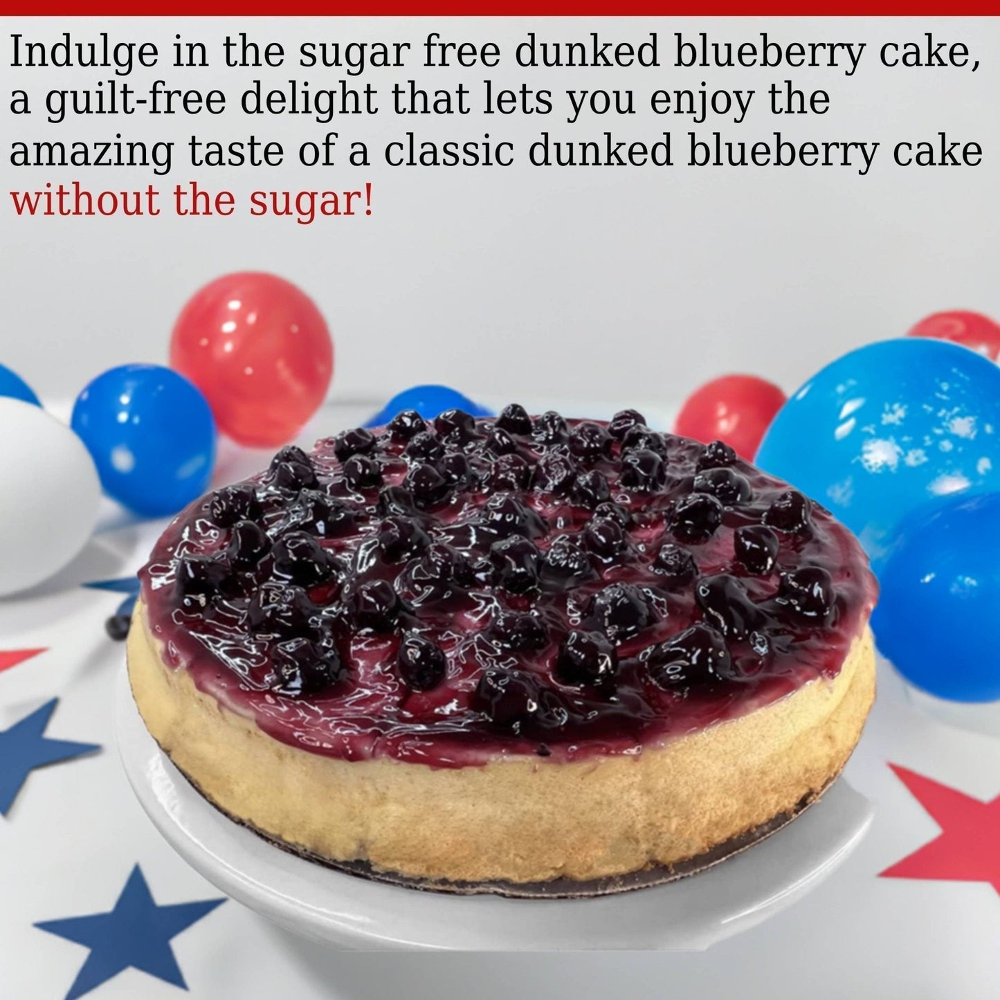 Andy Anand Sugar Free Blueberry Cake (2.5 lbs) Enjoy the amazing taste of a classic Blueberry Cake without the sugar! Perfect for guilt-free celebrations