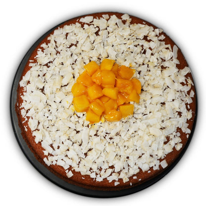 Andy Anand Sugar Free Coconut Cake - Mango Dessert 2.5 lbs a moist Mango delight infused with rich Coconut and fresh Mango