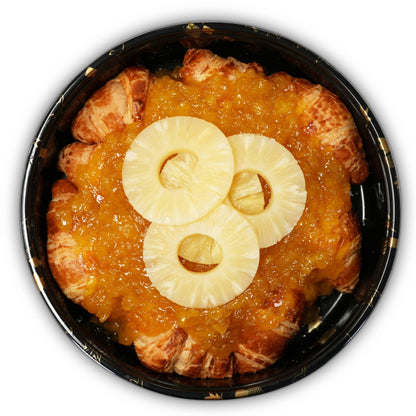 Andy Anand Sugar Free Pineapple Chocolate Croissant Cake Dessert 2.5 lbs, chunks of Pineapple on Flaky Croissant Cake