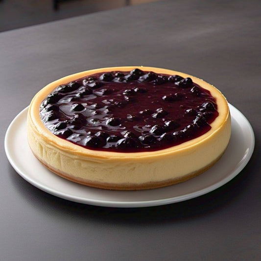 Andy Anand Sugar & Gluten Free Blueberry Cheesecake 9" - Decadent Taste in Every Slice, Best sugar free and gluten free Cheese Cake  Near Me For Christmas Celebrations & Dessert Lovers (2.8 lbs)