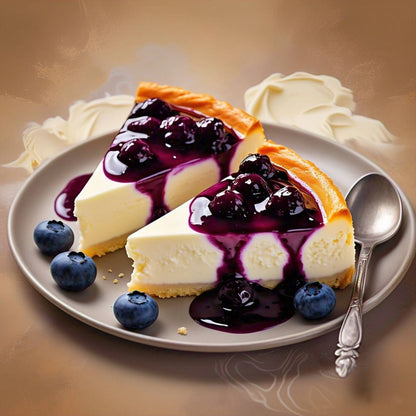 Andy Anand Sugar & Gluten Free Blueberry Cheesecake 9" - Decadent Taste in Every Slice, Best sugar free and gluten free Cheese Cake  Near Me For Christmas Celebrations & Dessert Lovers (2.8 lbs)