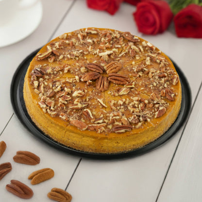 Andy Anand Sugar Free Pumpkin Pecan Cheesecake: Made with Pecans, Fresh Eggs & Cream, Soft Moist, Best Cheese Cake For Anniversary Celebrations & Dessert Lovers (2.4 lbs)