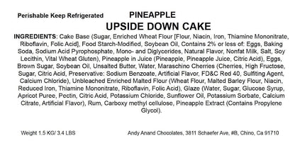 Andy Anand Pineapple Upside-Down Cake, 10-Inch, 2.6 lb – Caramelized Pineapple, No Preservatives, Gourmet Birthday & Celebration Gift Box