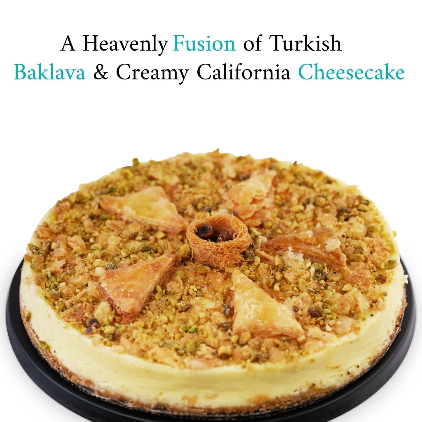 Andy Anand Sugar Free Baklava Cheesecake: Unparalleled Freshness, Best Cheese Cake For Diabetic Friendly Dessert Lovers (9-inch, 2.8 lbs)