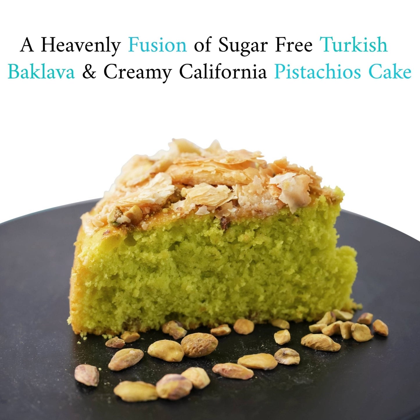 Andy Anand Sugar Free Baklava Pistachios Cake: A Heavenly Fusion, California's Fresh Bakeries That Deliver Sugar Free Cakes (9-inch, 2.8 lbs)