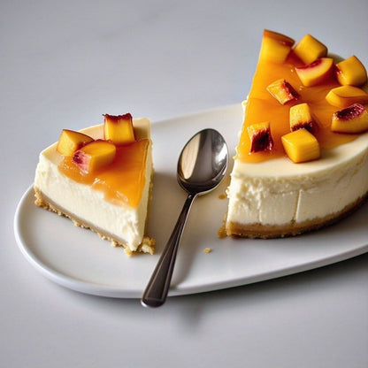 Andy Anand Deliciously Indulgent Sugar Free Peach Cheesecake - Made With Real Fruits, Indulge in Best Cheese Cake Near Me For Celebrations & Dessert Lovers (2.6 lbs)