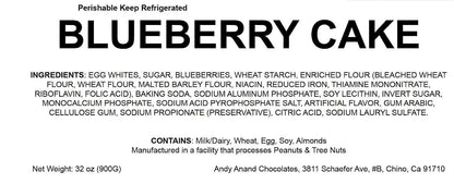 Andy Anand Traditional Blueberry Cake, 9-Inch, 2 lb – Fresh Bakery Dessert, Real Blueberries, Gourmet Birthday & Celebration Gift Delivery