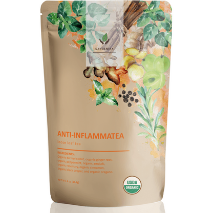 Anti-Inflammatory Tea, Loose Leaf, USDA Organic, Kosher, Herbal & Caffeine-Free - 4 oz (114g)