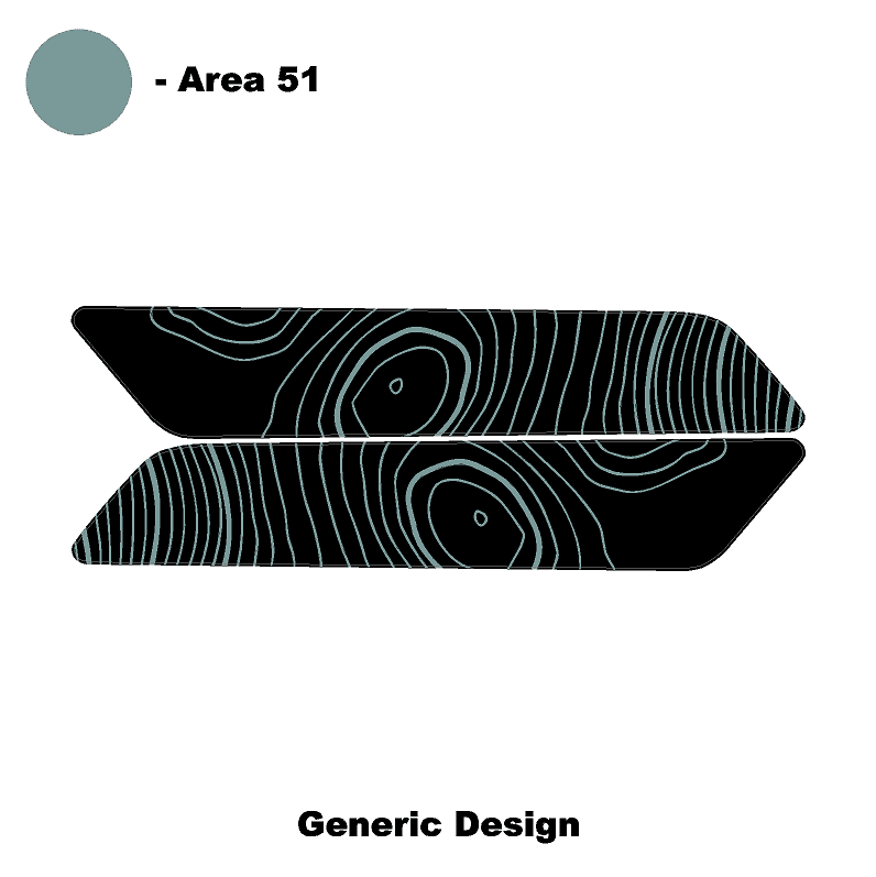 Topo Interior Front Door Grab Handle Overlay Kit (Printed + Laser Series) - 2021+ Bronco