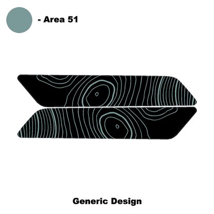 Topo Interior Front Door Grab Handle Overlay Kit (Printed + Laser Series) - 2021+ Bronco