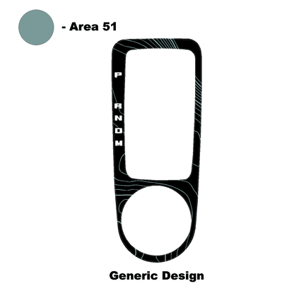 Topo Automatic Shifter Overlay (Printed Series) - 2021+ Bronco Automatic