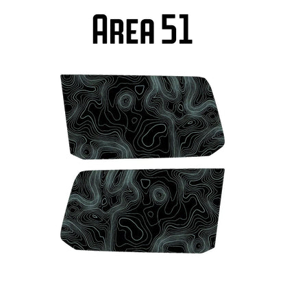 Topographic Rear Window Map Overlays - 2024+ Land Cruiser
