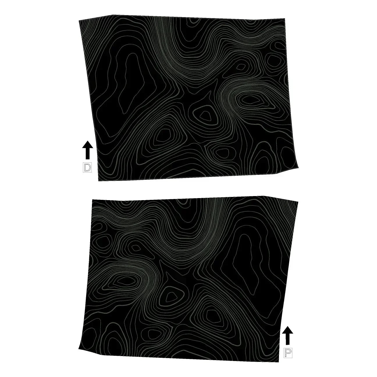Topographic Interior Door Handle Overlays - 2024+ Land Cruiser