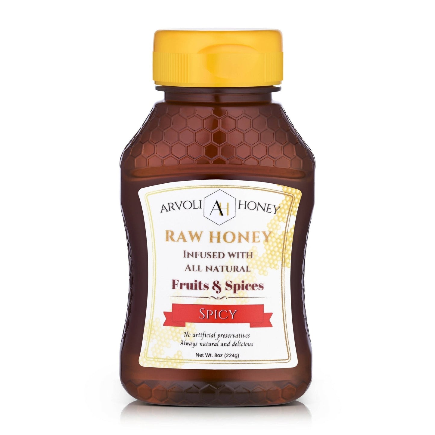Arvoli Honey Hot Honey Bottles - 12 bottles x 8 oz